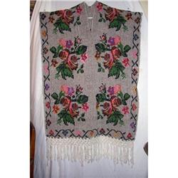 Vintage Hand Woven Mexican Poncho #2064282