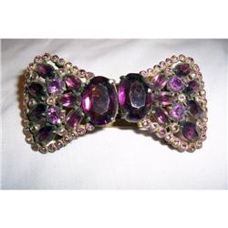 Vintage Antique Amethyst Shoe Buckle Pin #2064289