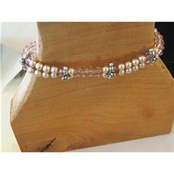 Vintage rose crystal and SS bracelet #2064302