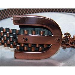 Vte 60s Copper Corrugated Belt Earring - Renoir#2064317