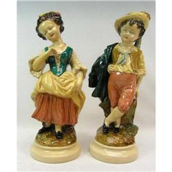 RARE Antique BORGHESE Man Woman Statue Figurine#2064327