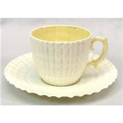BELLEEK LIMPET Demitasse Cup & Saucer 3rd Black#2064328