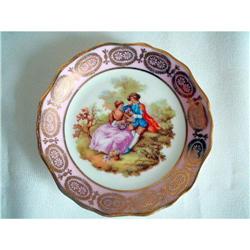Limoges Miniature Plate Fragonard Signed 4" #2064367