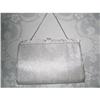 Image 1 : Metallic Silver Lame Fabric Evening Purse #2064406