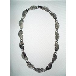 Vintage Faux Marcasite Necklace - 17" #2064480