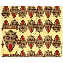 2 RARE LG UNCUT OLD SCRAP SHEET GREY DEVIL P12 #2064507