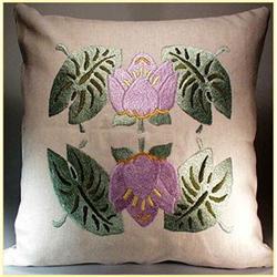 ARTS & CRAFTS EMBROIDERED MAUVE WATERLILY#2064523