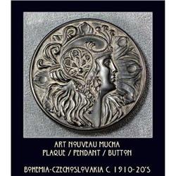 4 MUCHA VINTAGE ART NOUVEAU PENDANTS #2064525