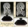 Image 1 : CZECH PERFUME BOTTLE BLACK NYMPH & FLOWERS #2064534