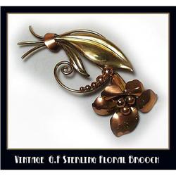 LARGE VINTAGE G.F. STERLING SILVER ORCHID #2064579