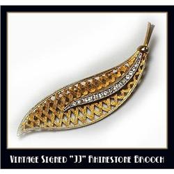 VINTAGE SIGNED "JJ" RHINESTONE BROOCH CJ-55 #2064580