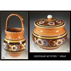 CZECH PEASANT ART POTTERY 4 pc set #2064593