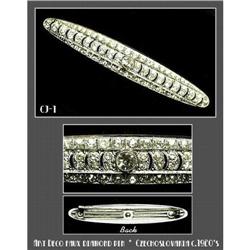GLITTERING ART DECO RHINESTONE PIN CJ-1 #2064594