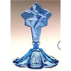 CZECH  PERFUME BOTTLE BLUE BALLROOM DANCERS #2064598