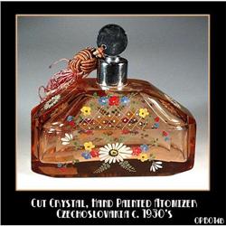 CZECH ENAMELED PERFUME ATOMIZER 1920'S #2064609