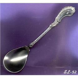 EXQUISITE DUTCH ROCOCO SILVER JELLY SPOON /  #2064614