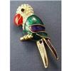 Image 1 : SIGNED ENAMEL ART DECO STYLE PARROT BROOCH #2064621
