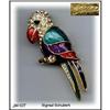 Image 1 : SIGNED ENAMEL ART DECO STYLE PARROT BROOCH #2064623