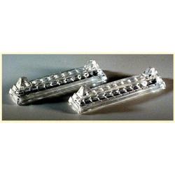 6 CZECH ART DECO STYLE CRYSTAL KNIFE RESTS #2064636