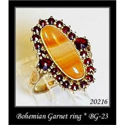 VINTAGE BOHEMIAN GARNET RING BG-023 #2064642