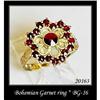Image 1 : VINTAGE BOHEMIAN GARNET RING BG-016  #2064666