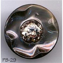 ANTIQUE 2pc LG 1-1/4" GLASS BUTTON #2064687