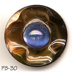 OLD 2pc 1-1/4" BLUE BUTTON #2064688