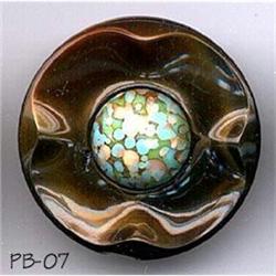 ANTIQUE 2pc LARGE 1-1/4" BUTTON PB007 #2064699