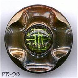 LG ANTIQUE 2pc LG 1-1/4" FOIL DUGS BUTTON PB008#2064700