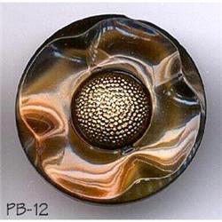 ANTIQUE 2pc LARGE 1-1/4"  "DUGS" BUTTON PB012 #2064702