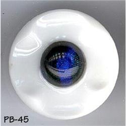 ANTIQUE 2pc LG 1-1/4" DUGS PEACOCK EYE BUTTON#2064712