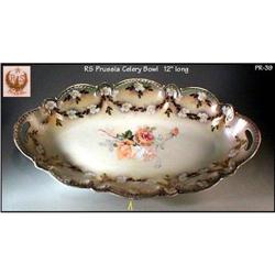 ANTIQUE RS PRUSSIA CELERY BOWL / PR039 #2064718