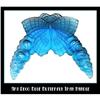 Image 1 : 2 CZECH DECO VANITY TRAY BLUE BUTTERFLY HANDLES#2064767