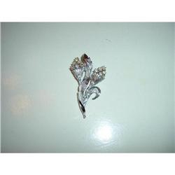 Amber Rhinestone Floral Brootch #2064829