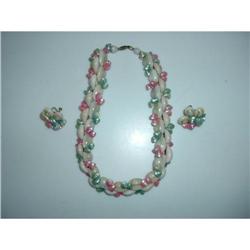 Vintage Shell Necklace and Earring Set #2064833