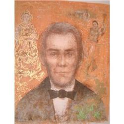 President Abraham Lincoln   litho by Edna Hibel#2064839