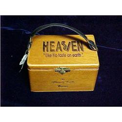 Heaven Cigar Box, Wood with Handle & Brass #2064861