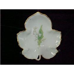 Swedish 4" Hackefoes Porcelain Leaf Shape Plate#2064901