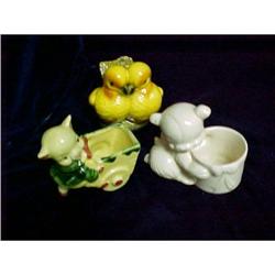 Vintage Ceramic Planters, Piggy, Kitty and #2064921
