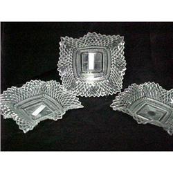 Set 3 Elegant Ruffled 6.5" square Serving #2064922