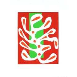 Matisse   White Alga on red and Green Ground #2065341