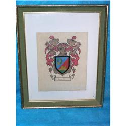 Vintage Hinkle Family Crest Coat of Arms Print #2065522