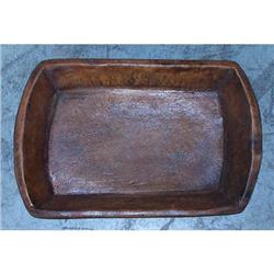 1 Antique Wooden Cutting Bowl  Large Hand Hewn #2065603