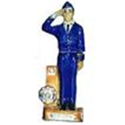 old vintage EZRA BROOKS figural decanter bottle#2065618