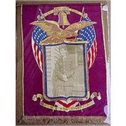 Old Vintage 1944 LET FREEDOM RING fabric banner#2065619