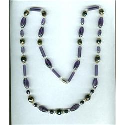 Vintage Amethyst & Crystal Glass Beaded #2065700