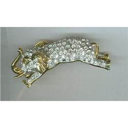 Beautiful Crystal Rhinestone Elephant Pin #2065716