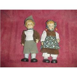 Pair of Porcelain Boy & Girl Dolls #2065786
