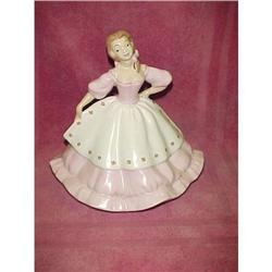 Girl in Pink Dress Pottery Figurine #2065791