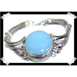 Brilliant SILVER Bracelet of Oval Chalcedony #2065813